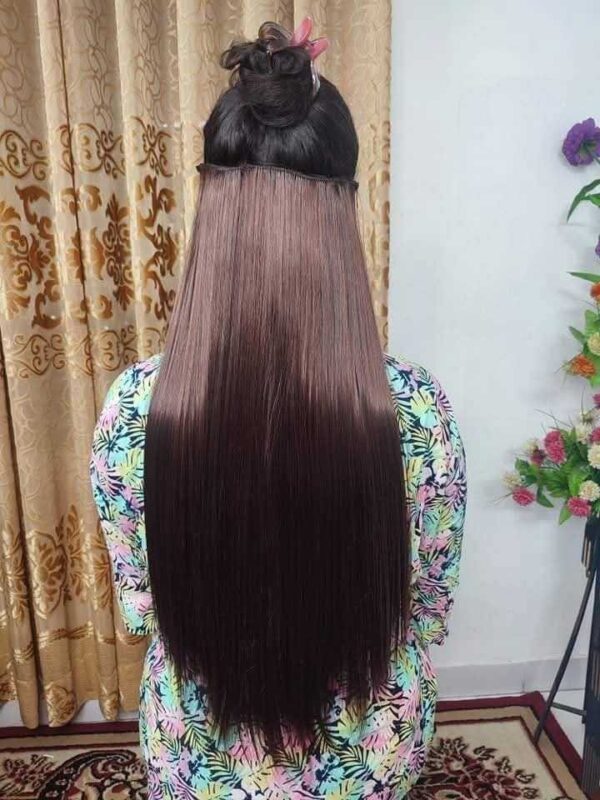 Five Clip Hair Extensions 30 Inch Long (ফাইভ ক্লিপ হেয়ার এক্সটেনশন ৩০ ইঞ্চি লম্বা) - Image 2