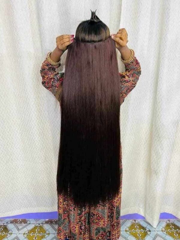 Five Clip Hair Extensions 40 Inch Long (ফাইভ ক্লিপ হেয়ার এক্সটেনশন ৪০ ইঞ্চি লম্বা) - Image 4