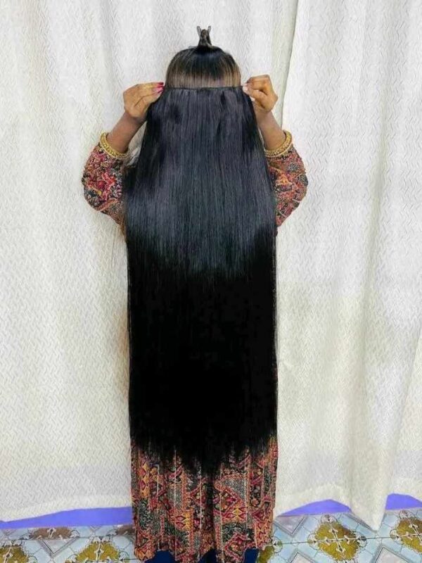 Five Clip Hair Extensions 40 Inch Long (ফাইভ ক্লিপ হেয়ার এক্সটেনশন ৪০ ইঞ্চি লম্বা) - Image 3